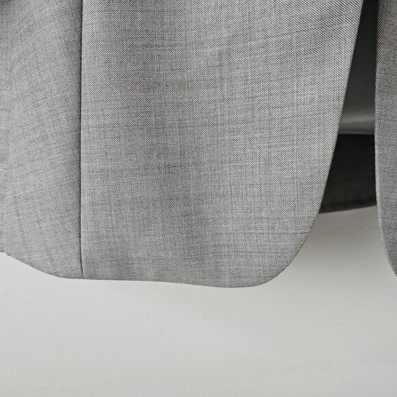 New AKRIS Strada Grey Wool Silk Melange 1 Button Long Pasotti Blazer Jacket 8 - Picture 5 of 7